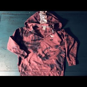 Xs vs pink pullover hoodie custom dye